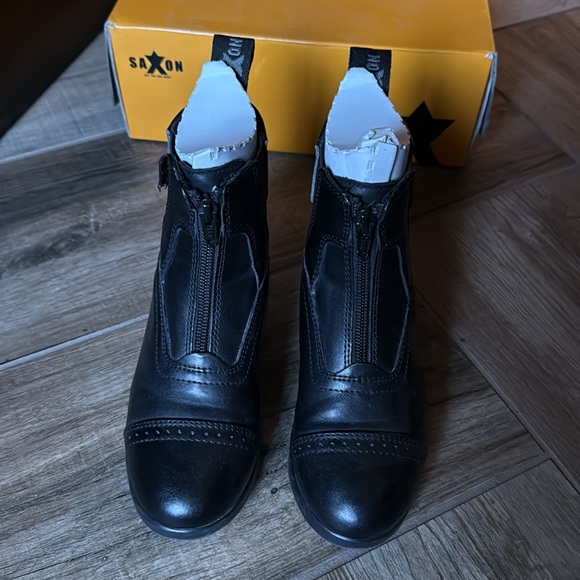 Saxon Children's Syntovia Zip Paddock Boots Black Size 13T - Picture 8 of 9